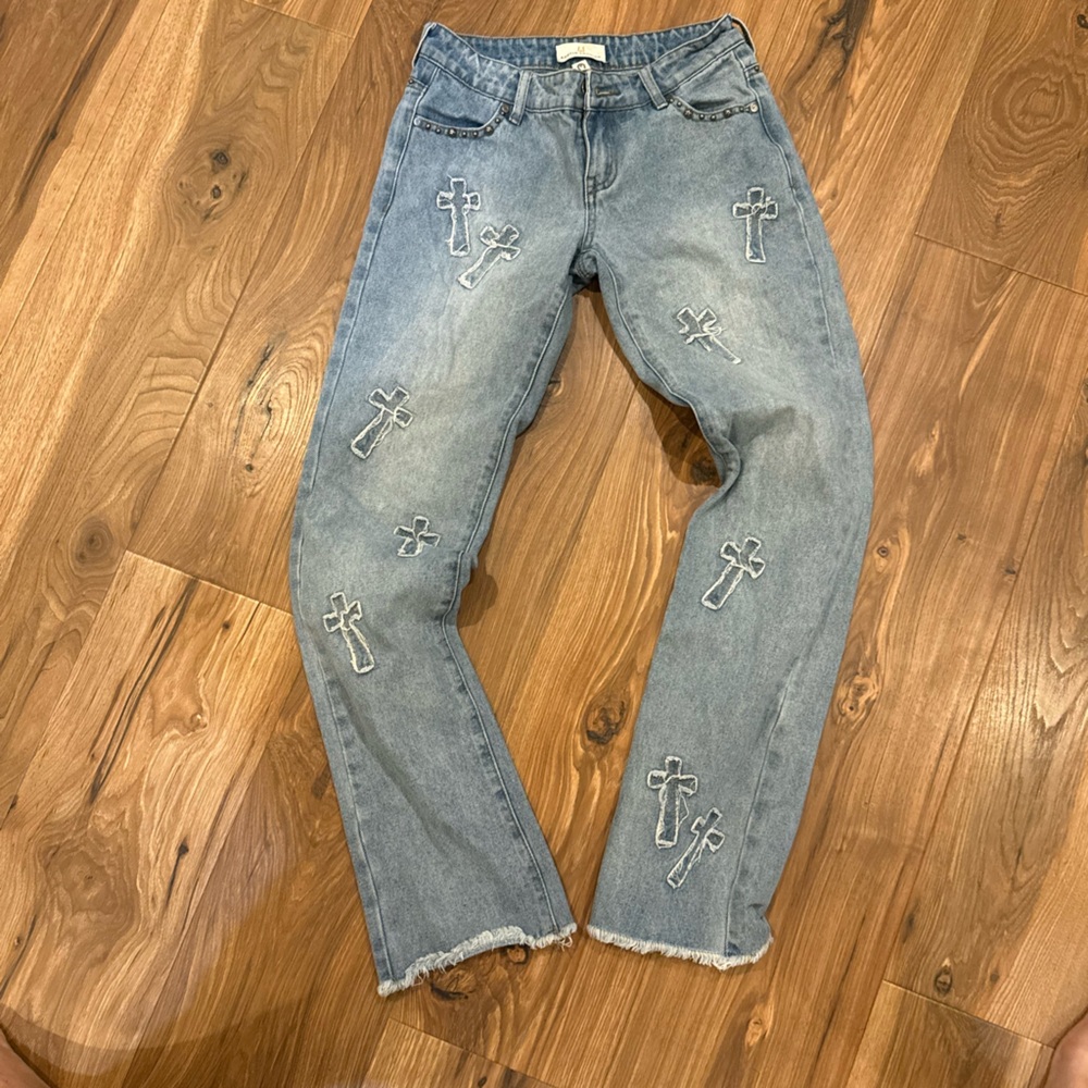 Austin Landing Embroidered Cross Women’s Jeans